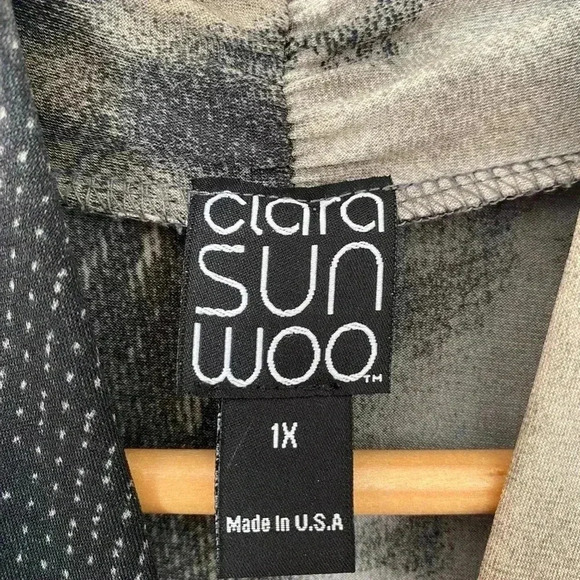 Clara Sun Woo Assymetrical Mature Lagenlook Tunic Size 1X - Picture 6 of 8